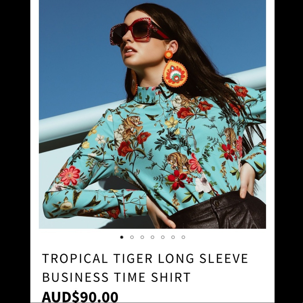 BlackMilk Tropical Tigers Long Sleeve Shirt